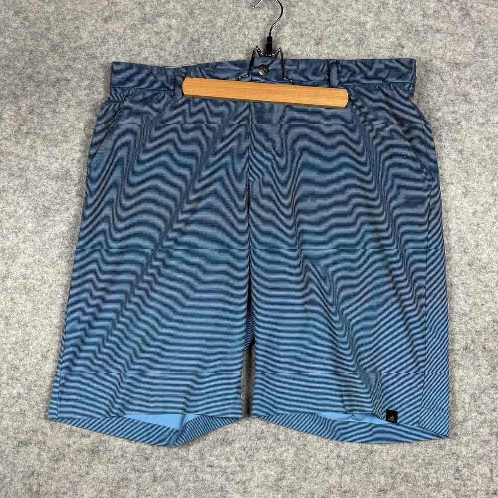 Adidas Performance Activewear Chino Short Mens 36 Blue Striped Geometric